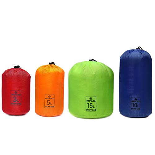 [MOCAL] スタッフバッグ 超軽量・撥水・4枚セット(3L/5L/10L/15L)